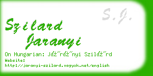 szilard jaranyi business card